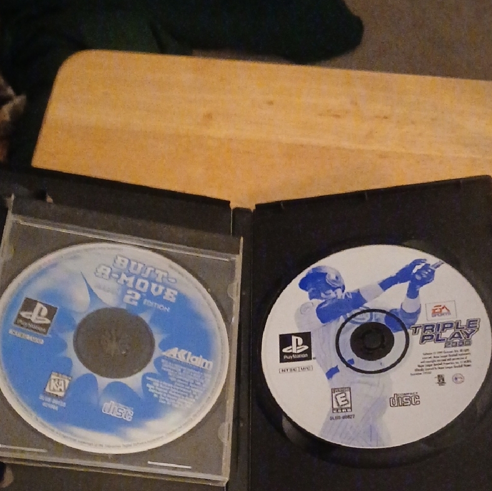 Sony PlayStation Game Discs - Bust A Move 2 and Triple Play 2000